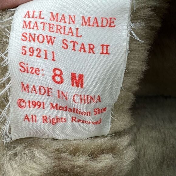 NWT Du Pont Women's Snow Star II Dacron 808 Faux Fur Winter Boots Tan Size 8M - Picture 13 of 13